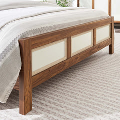 Capri Walnut Wood Grain Queen Platform Bed - Ornate Home