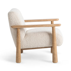 Caprice Beige Natural Accent Chair - Ornate Home