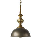 Capsa Antiqued Gold/Silver Metal Dome Pendant Light - Ornate Home