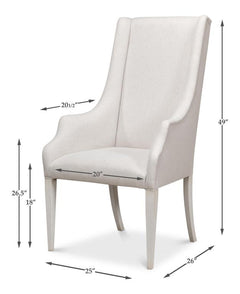Captains White Chair - Ornate Home