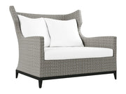 Captiva Pewter Grey/White/Cream Outdoor Chair 1/2 - Ornate Home