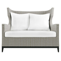 Captiva Pewter Grey/White/Cream Outdoor Chair 1/2 - Ornate Home