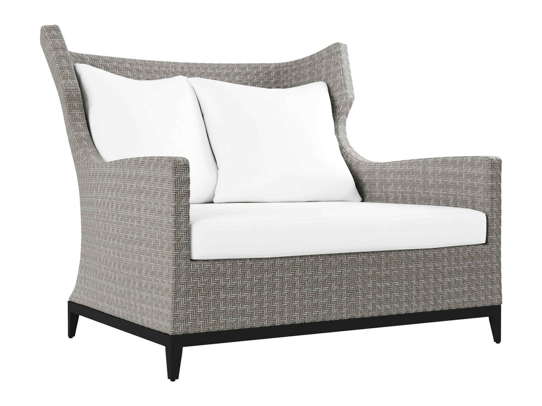 Captiva Pewter Grey/White/Cream Outdoor Chair 1/2 - Ornate Home