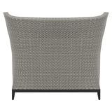 Captiva Pewter Grey/White/Cream Outdoor Chair 1/2 - Ornate Home