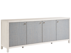 Captiva White Sand/Blue Seagrass Credenza - Ornate Home