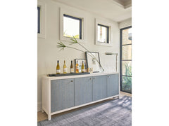 Captiva White Sand/Blue Seagrass Credenza - Ornate Home