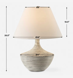 Carafe Bronze/Brown/White Ceramic Table Lamp - Ornate Home