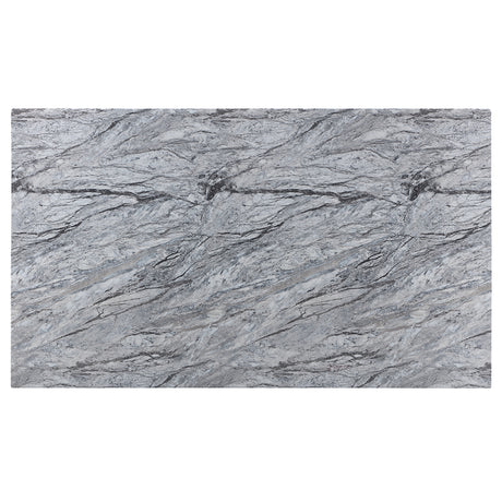 Caralin Engineered Stone & Black Dining Table - Ornate Home