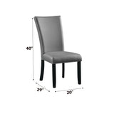 Caralin Gray  & Black Side Chair (Set of 2) - Ornate Home