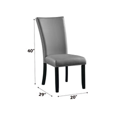 Caralin Gray  & Black Side Chair (Set of 2) - Ornate Home