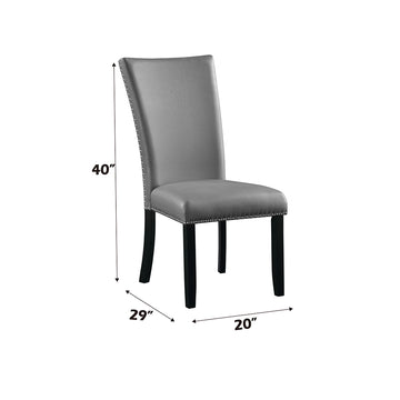 Caralin Gray  & Black Side Chair (Set of 2) - Ornate Home