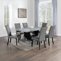 Caralin Gray  & Black Side Chair (Set of 2) - Ornate Home