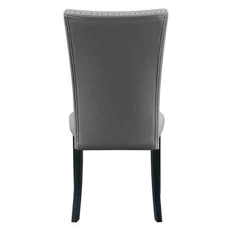 Caralin Gray  & Black Side Chair (Set of 2) - Ornate Home