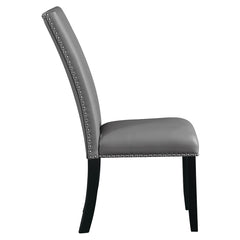 Caralin Gray  & Black Side Chair (Set of 2) - Ornate Home