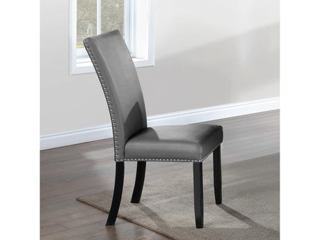 Caralin Gray  & Black Side Chair (Set of 2) - Ornate Home