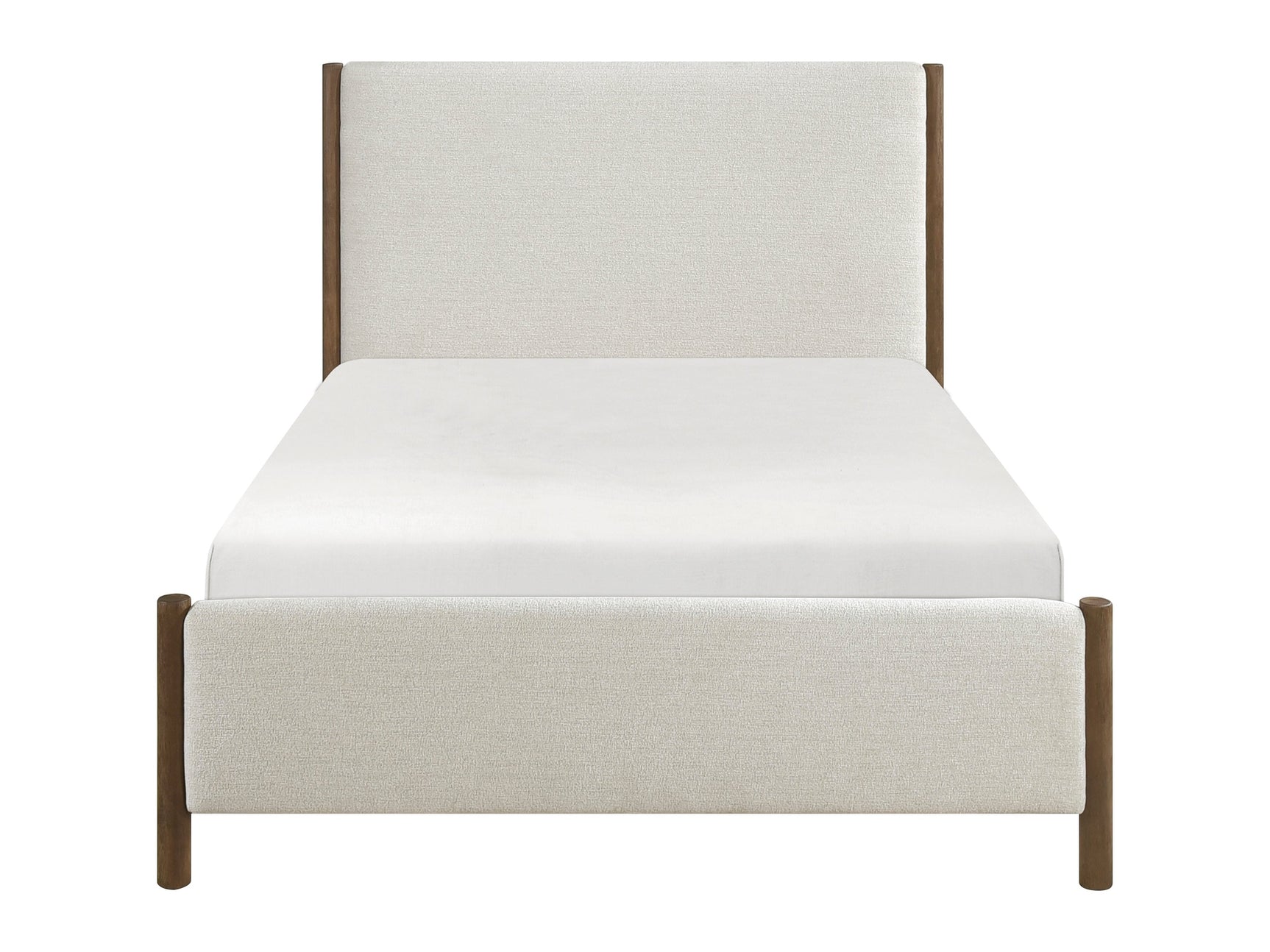 Caramel Oak / Beige Queen Platform Bed - Ornate Home