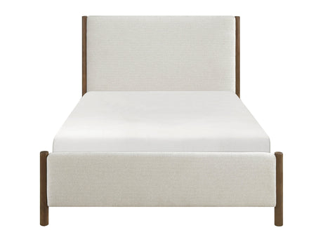 Caramel Oak / Beige Queen Platform Bed - Ornate Home