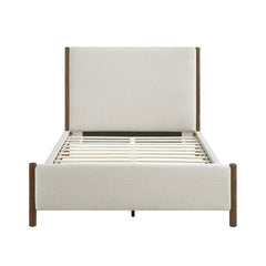 Caramel Oak / Beige Queen Platform Bed - Ornate Home