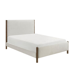 Caramel Oak / Beige Queen Platform Bed - Ornate Home