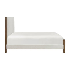 Caramel Oak / Beige Queen Platform Bed - Ornate Home