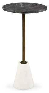 Caramont Black/White/Gold Finish Accent Table (Online Special Price) - Ornate Home