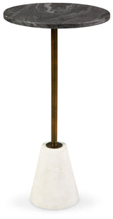 Caramont Black/White/Gold Finish Accent Table (Online Special Price) - Ornate Home