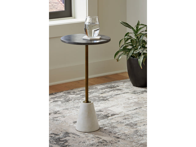 Caramont Black/White/Gold Finish Accent Table - Ornate Home