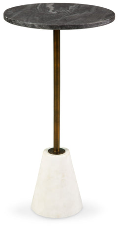 Caramont Black/White/Gold Finish Accent Table - Ornate Home