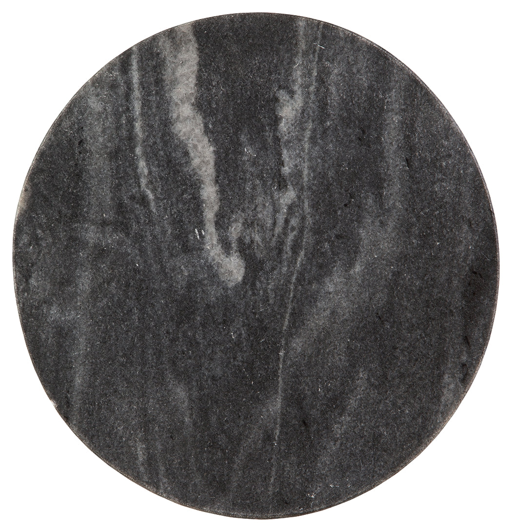 Caramont Black/White/Gold Finish Accent Table - Ornate Home