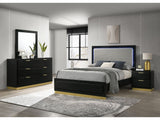 Caraway Black 4-piece Queen Bedroom Set - Ornate Home