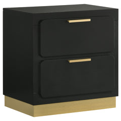 Caraway Black 5-piece California King Bedroom Set - Ornate Home