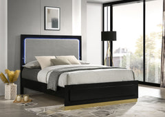 Caraway Black California King Panel Bed - Ornate Home