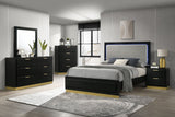 Caraway Black California King Panel Bed - Ornate Home