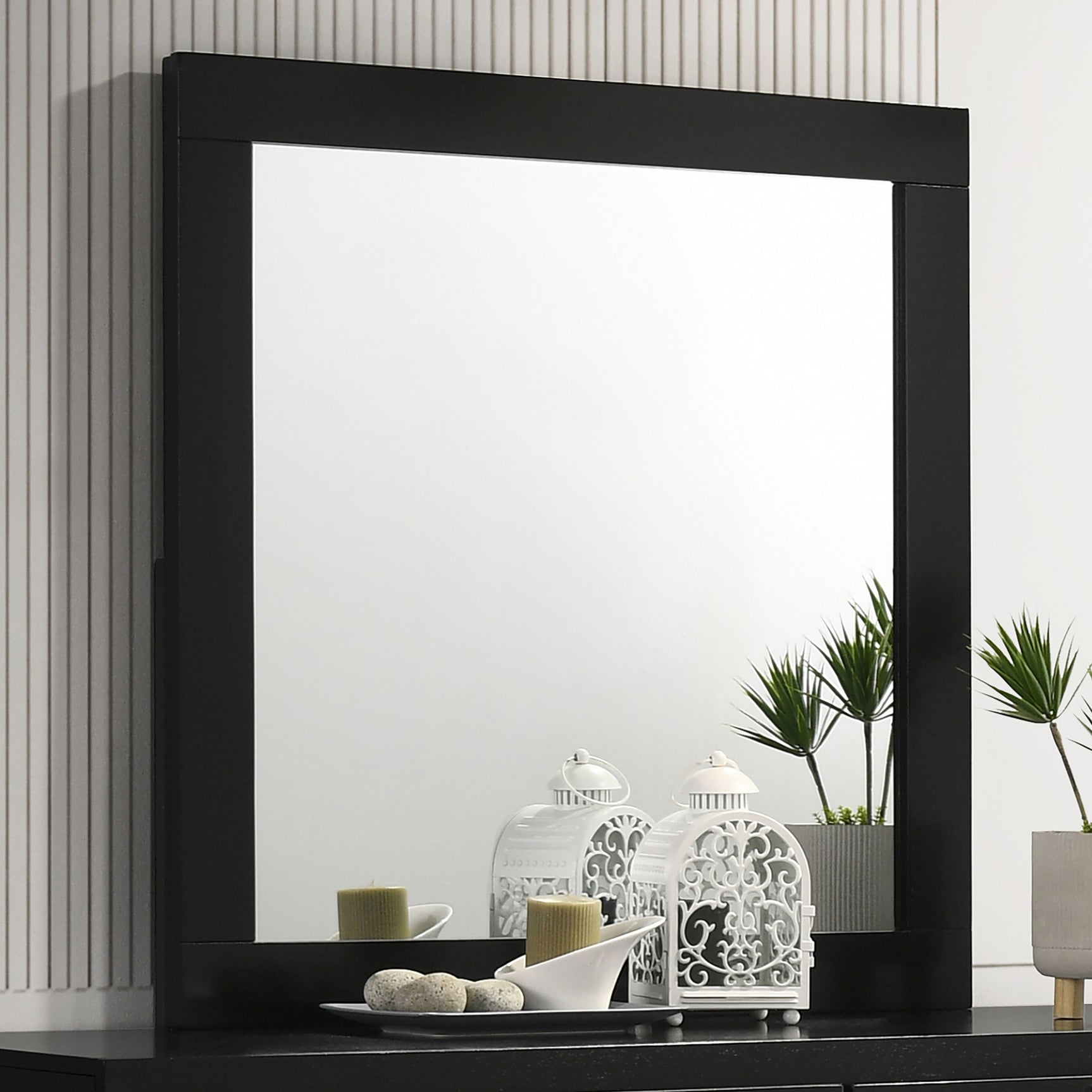Caraway Black Dresser Mirror - Ornate Home