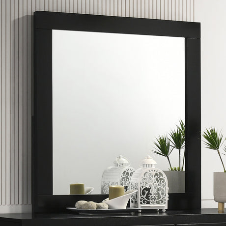 Caraway Black Dresser Mirror - Ornate Home