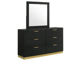 Caraway Black Dresser and Mirror - Ornate Home