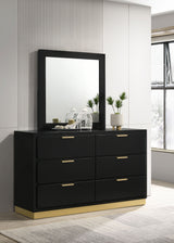 Caraway Black Dresser and Mirror - Ornate Home