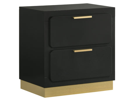 Caraway Black Nightstand - Ornate Home