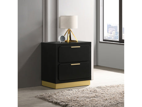 Caraway Black Nightstand - Ornate Home