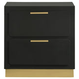 Caraway Black Nightstand - Ornate Home
