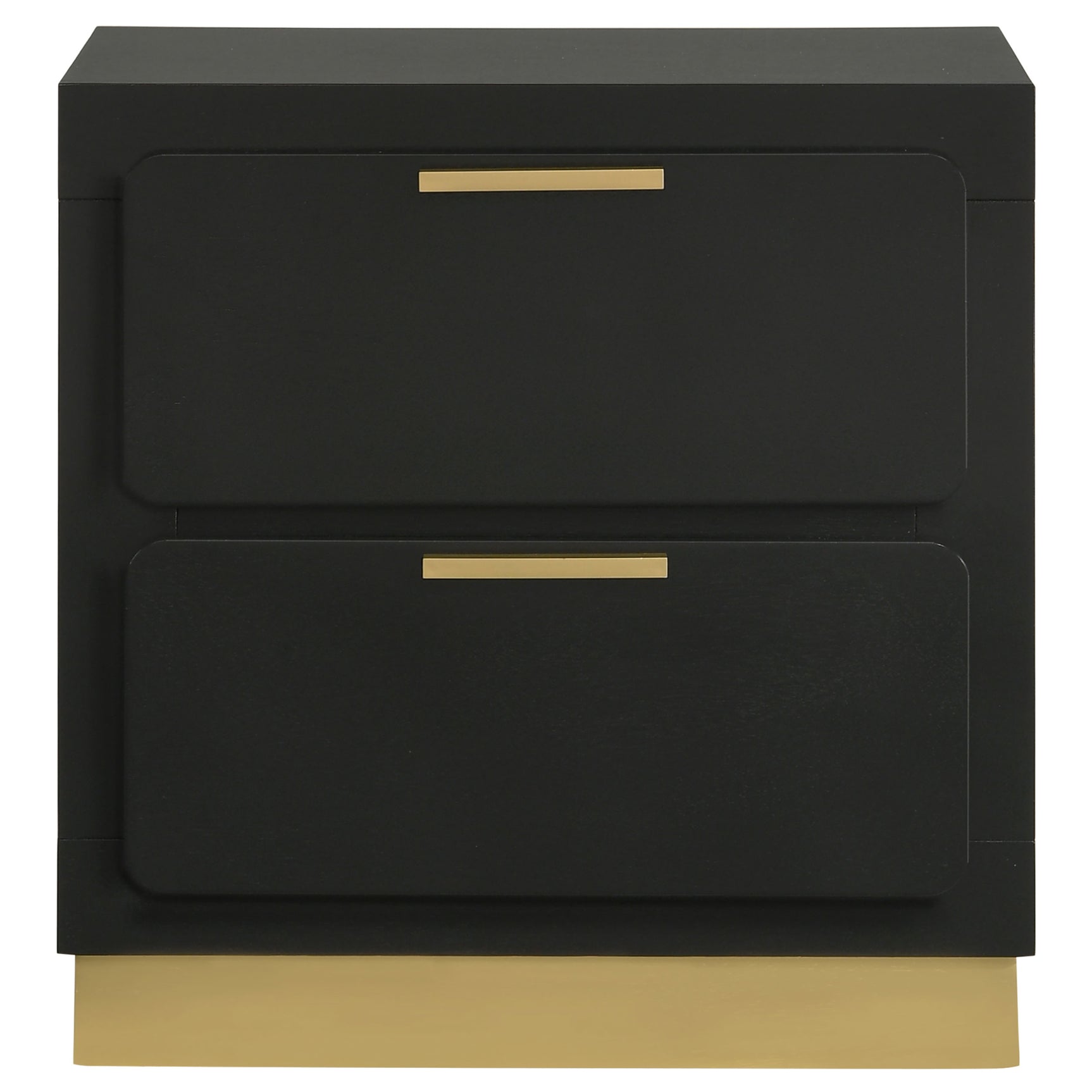 Caraway Black Nightstand - Ornate Home