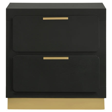 Caraway Black Nightstand - Ornate Home