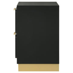 Caraway Black Nightstand - Ornate Home
