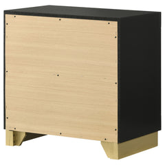 Caraway Black Nightstand - Ornate Home