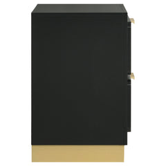Caraway Black Nightstand - Ornate Home