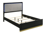 Caraway Black Queen Panel Bed - Ornate Home