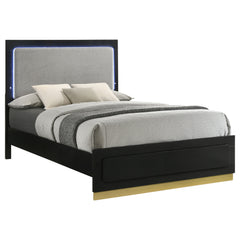 Caraway Black Queen Panel Bed - Ornate Home