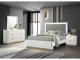 Caraway White 4-piece California King Bedroom Set - Ornate Home