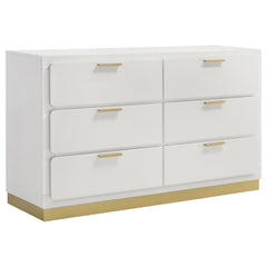 Caraway White 4-piece California King Bedroom Set - Ornate Home