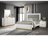 Caraway White 4-piece Eastern King Bedroom Set - Ornate Home